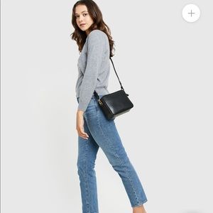 Black Leather Crossbody Bag